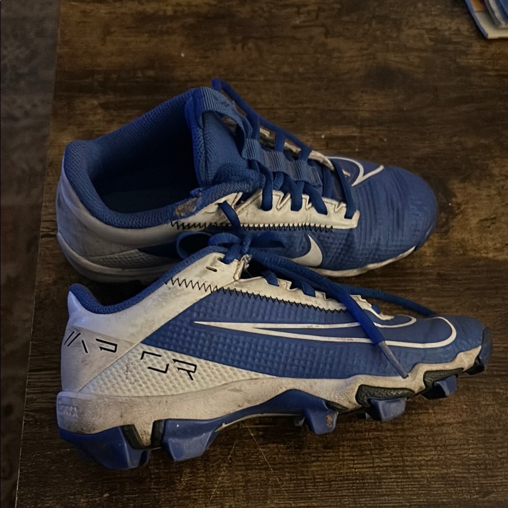 Nike Blue and White Athletic Cleats